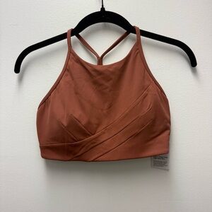 lululemon athletica Rust Brown High-Neck Sports Bra